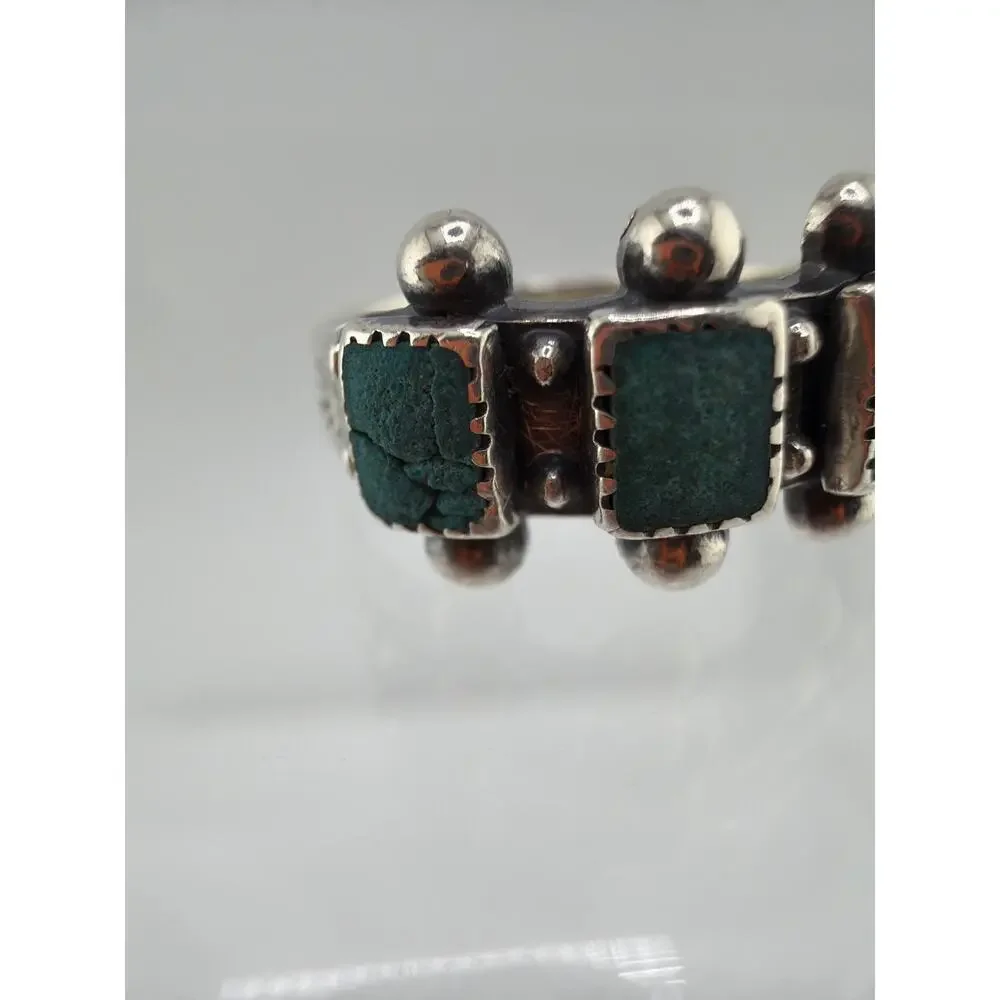 Vintage Zuni Southwestern Sterling Silver Turquoise Ring 5.5
